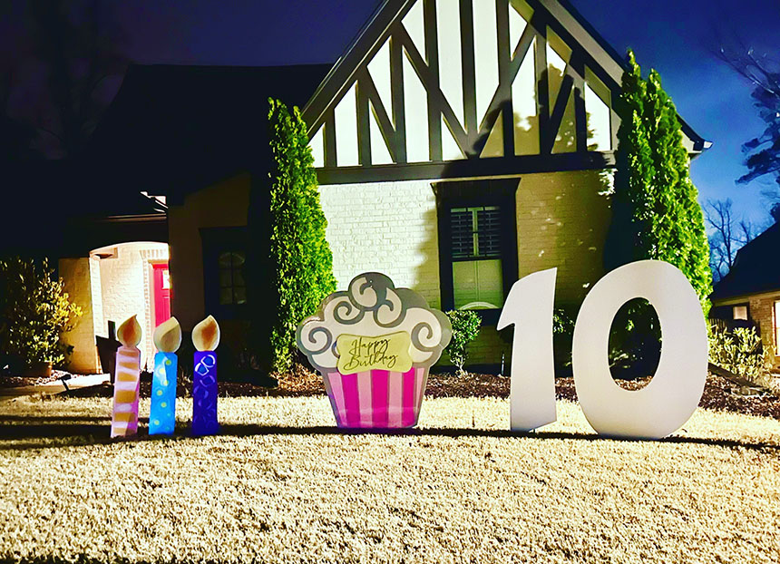 Candles, cupcake, 10
